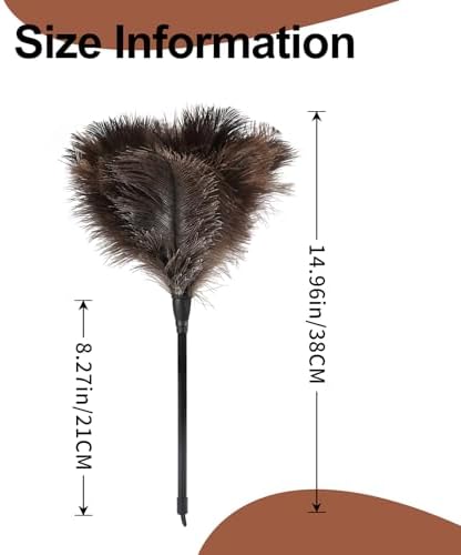 Ostrich Feather Duster-14.9 Inch Mini Natural Feathers Dusters - Image 2