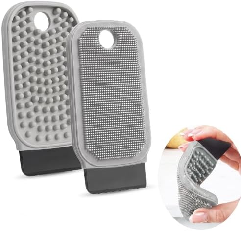 3-in-1 Silicone Dish Sponge & Vegetable Scrubber, Flexible Kitchen Cleaning by Alxjejo