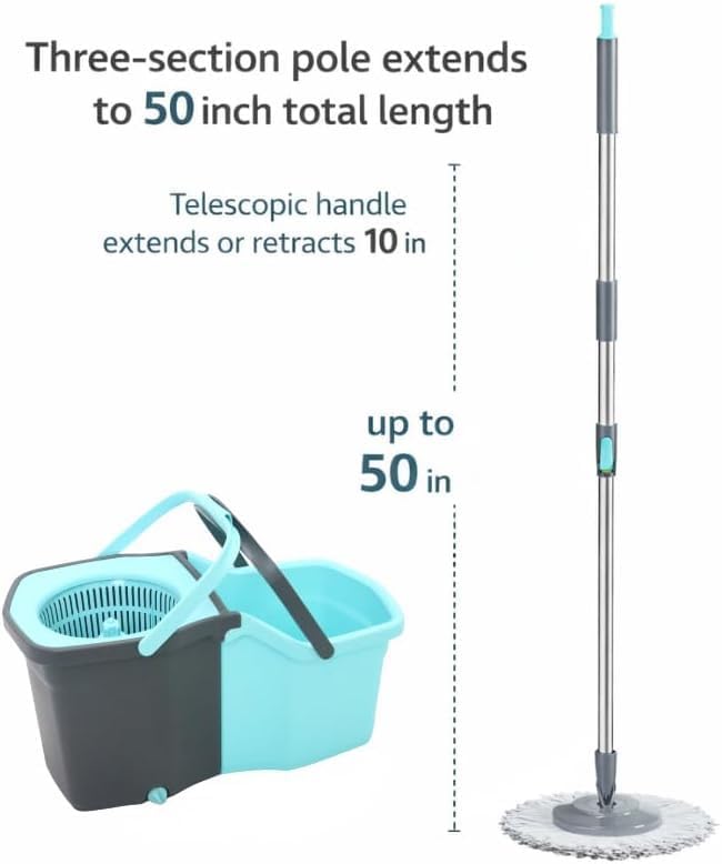 Spin Mop and Bucket System for Floor Cleaning - Image 2