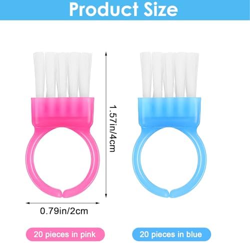 40Pcs Mini Nail Brush Ring Cleaner, Ymapinc Hand & Nail Brush - Image 7
