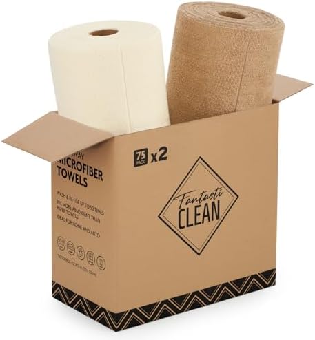 Fantasticlean Microfiber Cleaning Cloth Rolls-150 Sheets by Fantasticlean