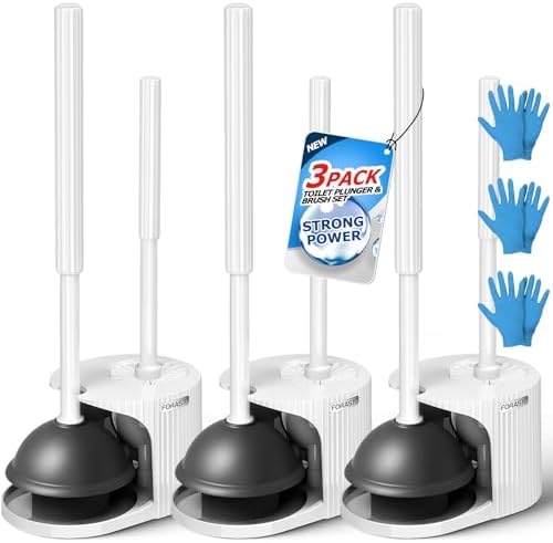 FORASTO 2IN1 Toilet Brush and Plunger Set by FORASTO
