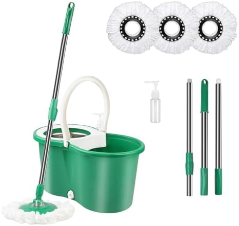 Spin Mop and Bucket Set, for Floor Cleaning, by PULNDA