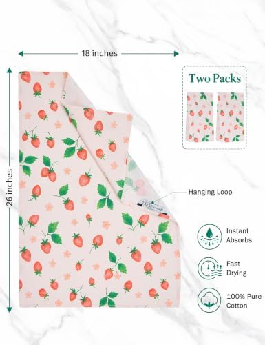 Flour Sack Kitchen Towels 2 Pack, 18x26 Inch - Image 3