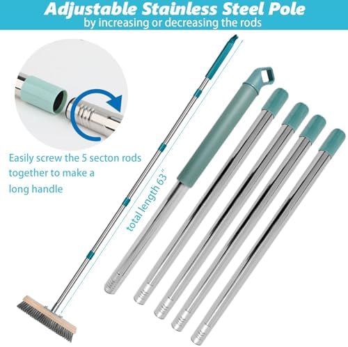 Stainless Steel Deck Scrub Brush - Image 4
