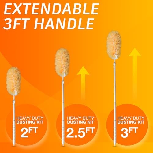 Heavy Duty Multi Surface 360°Heavy Duty 20 Duster Refills & 1 Handle, Compatible - Image 5