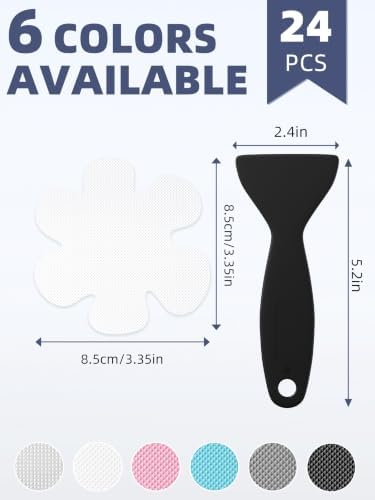 Secopad 24PCS Snowflake Non Slip Bathtub Stickers - Image 2