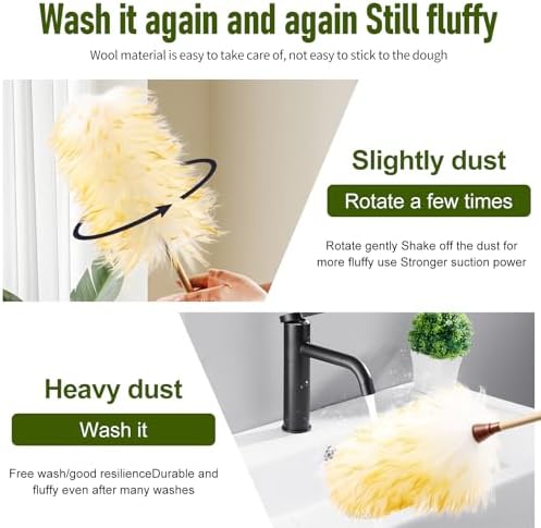Natural Lambswool Duster 20 Inch Handheld - Image 5