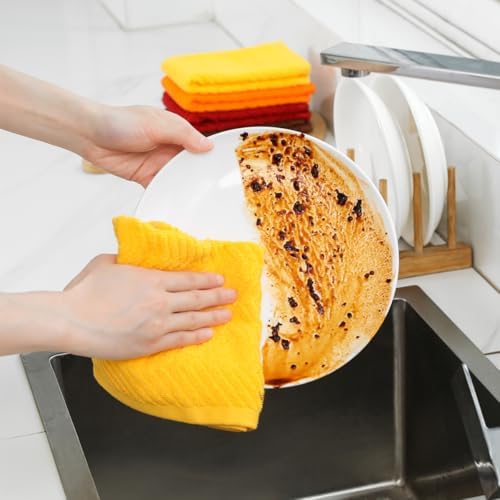 Premium Cotton Kitchen Towels Set, 4 Pack Super Absorbent Kitchen Hand Towels - Image 4