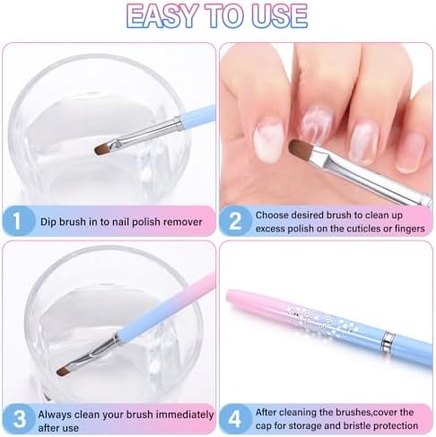 3Pcs Nail Clean Up Brushes, Nail Brushes - Image 7