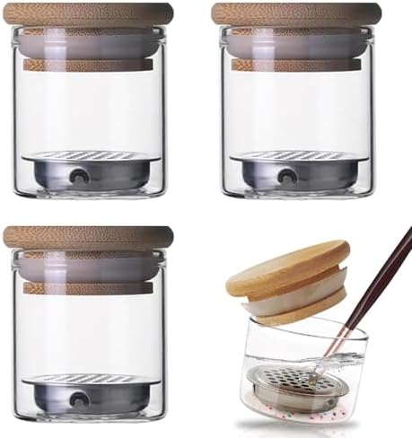 3 Pack Nail Brush Cleaner Cup, Portable Dappen Dish by Unknown