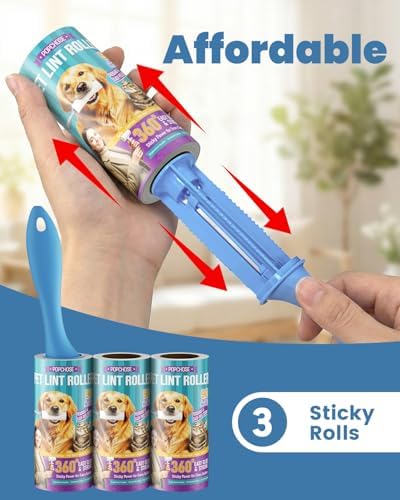 POPCHOSE Lint Roller for Pet Hair Extra Sticky, 270 Sheets - Image 5