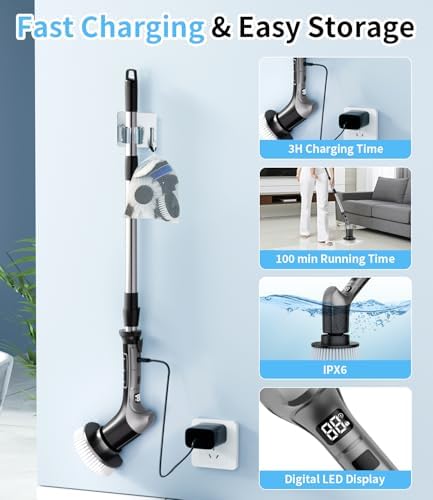 Electric Spin Scrubber for Bathtub, Shower Scrubber - Image 6