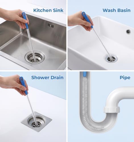 2Pcs Drain Cleaner Brush, Drain Cleaning Brush, Pipe Tool - Image 4