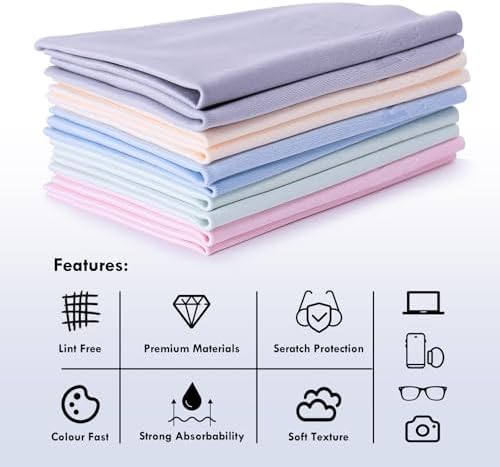 Nadadora Individually Wrapped Microfiber Glasses Cleaning Cloths, 20 Pack - Image 4