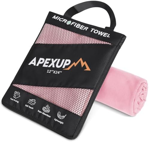 APEXUP Microfiber Travel Towel, Ultra Absorbent Quick Dry Towels, Lightweight by APEXUP