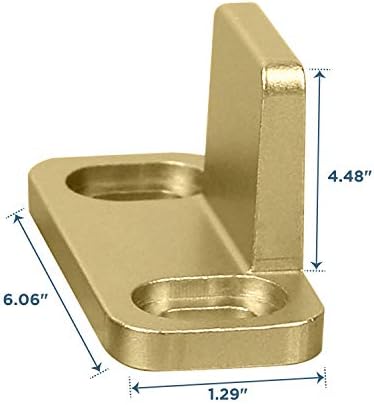 National Hardware Sliding Door Hardware Double Floor Guide, Brushed Gold - Image 3