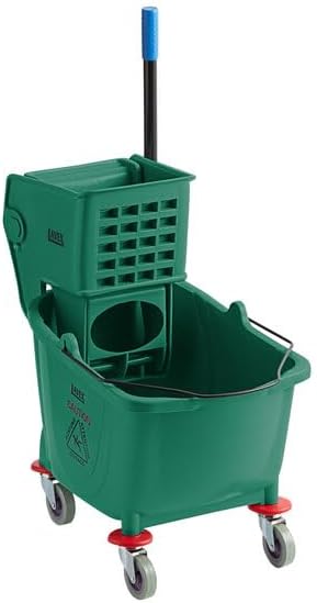 Commercial Mop Bucket with Wringer on Wheels | Green 35 Quart by SturdyEssentials