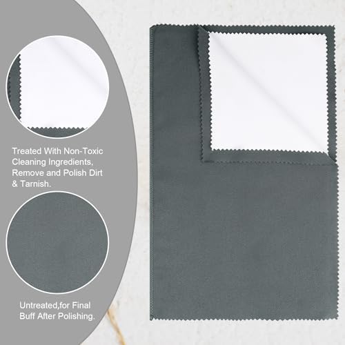 2PC X-Large 12x10'' Double Layer Jewelry Polishing & Buff Cloths - Image 2
