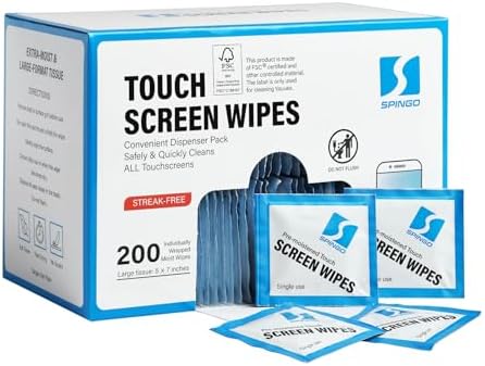 200 Count Screen Wipes, Screen Cleaner Wipes by SPINGO