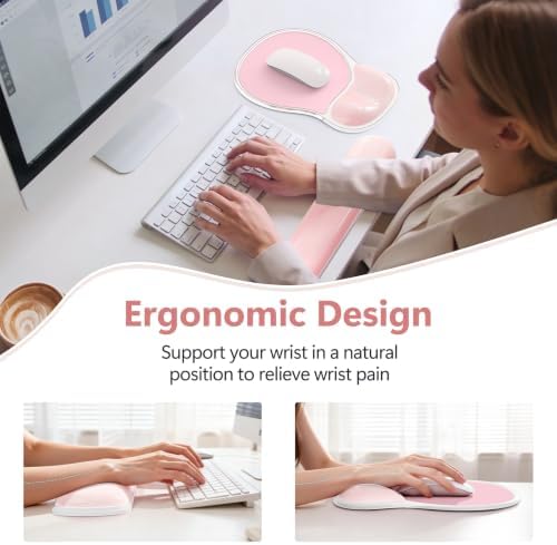 AKIT Ergonomic Gel Mouse Pad and Keyboard Wrist Rest - Image 2