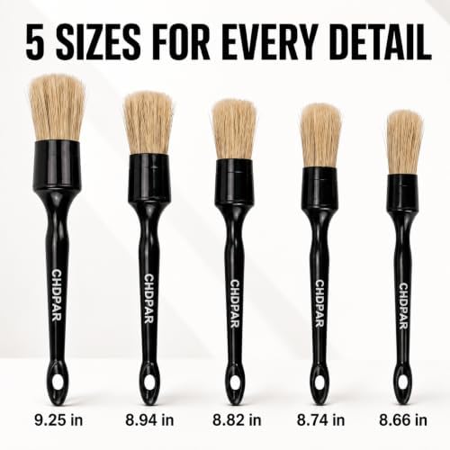 5-Piece Boar Hair Detailing Brush Set - Image 2