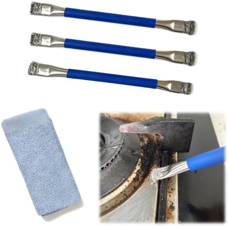 4pcs Kitchen Stove Cleaning Brush Set 3pcs Brushes+1pcs Rag Double Sided by Unknown