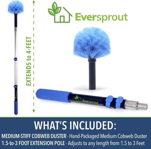 EVERSPROUT Cobweb Duster & 1.5 to 3 ft Pole, Indoor & Outdoor - Image 4
