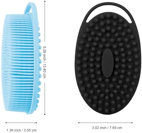 Soft Silicone Body Scrubber 3 PCS Silicone Body Shower, Silicone Loofah 2 in 1 - Image 4