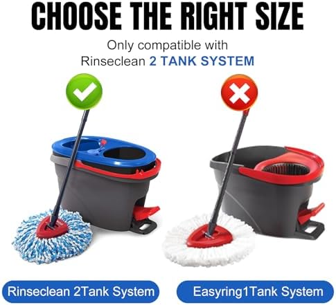 6 Pack Spin Mop Replacement Head Compatible - Image 3