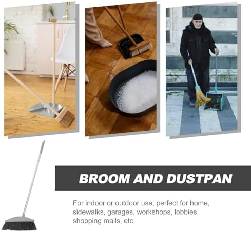 Heavy Duty Indoor Broom with Long Handle Plastic Floor Sweeping Broom - Image 7
