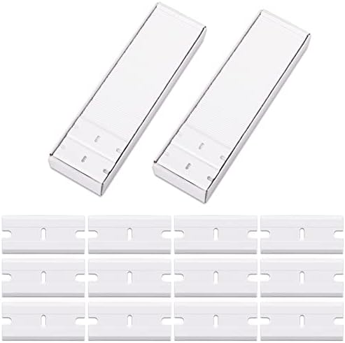 FOSHIO Plastic Razor Blades 200PCS Double Edged 1.5 Inch Suit by FOSHIO
