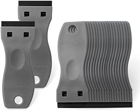 FOSHIO 20PCS Grey Plastic Razor Blade Scraper Tool by FOSHIO