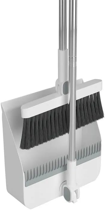 Dustpan Brush Set Long Handle Up to 37.8 Inches Adjustable Foldable, Plastic - Image 5