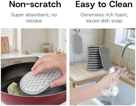 Multi-Purpose Dish Sponges Kitchen, Dual-Sided Non Scratch Scrub Sponges - Image 5