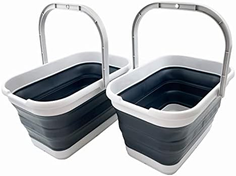 SAMMART 12L Collapsible Rectangular Handy Basket/Bucket/Multiuse Foldable Water by SAMMART