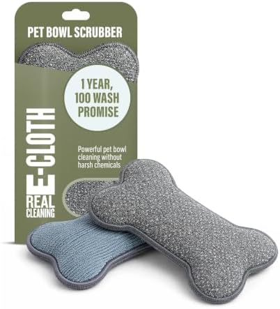 E-Cloth Pet Bowl Scrubber Cleaner Sponge, Bone Shaped by E-Cloth