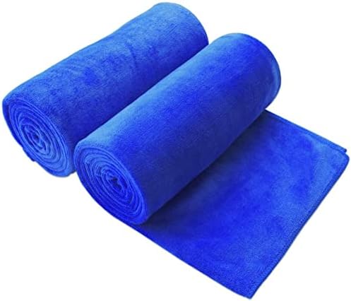 JML Microfiber Bath Sheet Towels, 2 Pack, Dark Blue by JML
