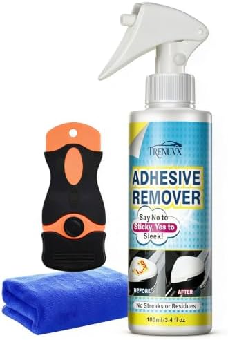 Adhesive Remover for Cars, Car Glue & Sticker Remover Spray, Removes Decal by TRENUVX