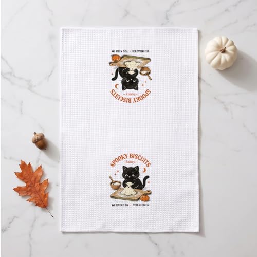 Funny Ghost Cat Kitchen Towels Home Kitchen Decor Hostess Gifts - Image 4