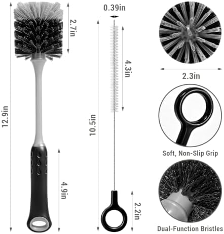 AONEZ 6 Pcs Bottle Brush Set, Straw Brush - Image 2