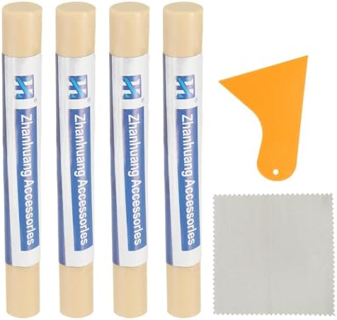 uxcell 4Pcs Wood Filler Sticks, Wood Repair Kit, Light Yellow by uxcell