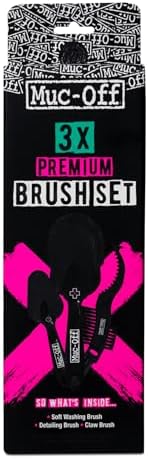 Muc-Off Premium Brush Set, Bike Cleaning Brushes, 3 Brushes by Muc-Off