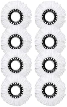 360° Spin Mop Head Replacement, Round Mop Replacement Head, 8 Pack by PULNDA