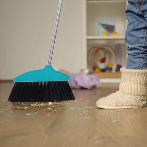 Soft Bristle Angle Broom with Long Handle Wide Floor Sweeping Broom - Image 6