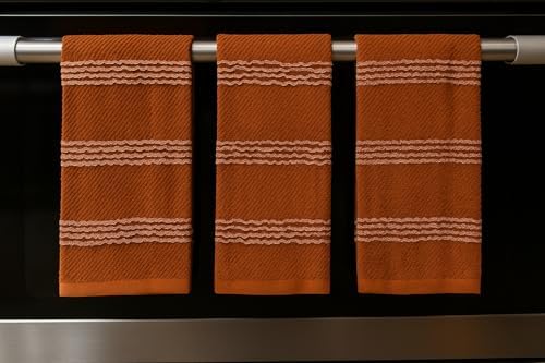 Terracotta Orange Rust Kitchen Dish Towels, 100% Cotton - Image 6
