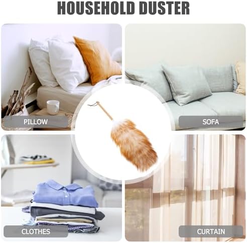 Household Wool Duster Brush White Soft Lambswool Dust Cleaner - Image 3