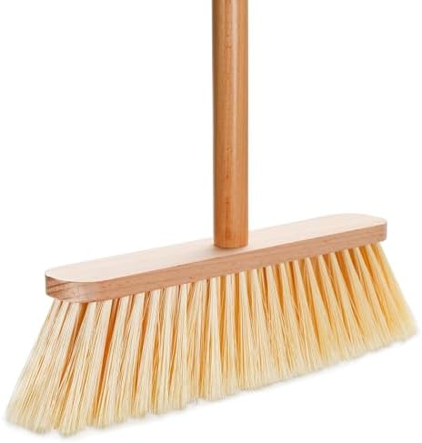 Wood Handle Household Broom by throw
