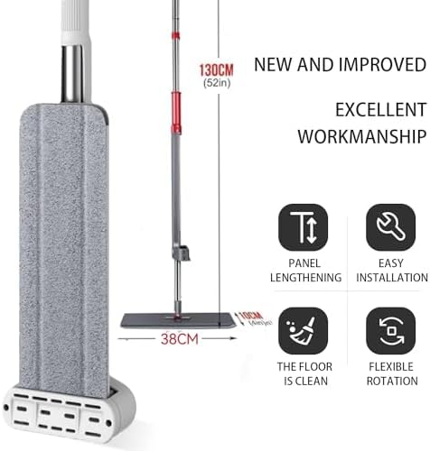 360 Hands-Free Self Wringing Floor Cleaning Mop, Flat Mop - Image 2