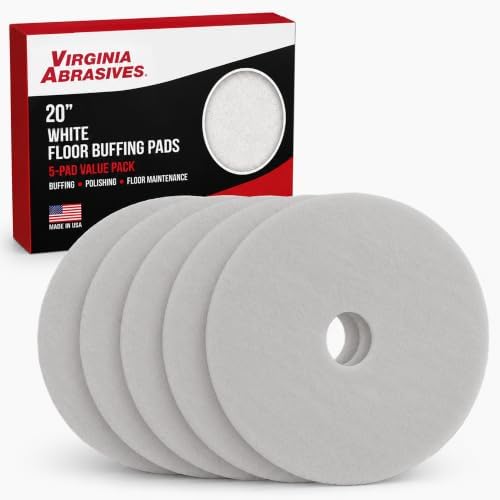 White Floor Maintenance Pads, High-Gloss Buffing & Polishing by VirginiaAbrasives